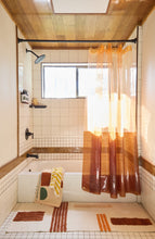 Load image into Gallery viewer, Sun Shower Curtain, Orient Warm Shower Curtains Quiet Town 
