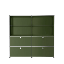 Load image into Gallery viewer, S2 Storage Bookcases USM Olive Green 
