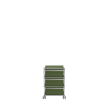 Load image into Gallery viewer, V Pedestal Filing Cabinets USM Olive Green 
