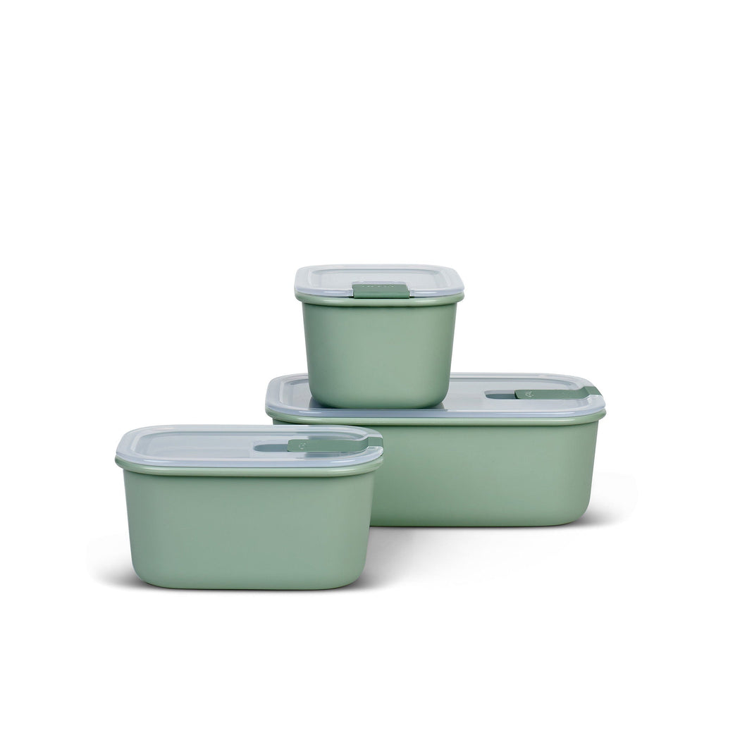 EasyClip Storage Box - Set of 3 Food Containers Mepal Sage 