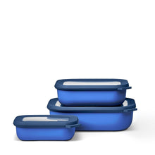 Load image into Gallery viewer, Cirqula Storage Box - Set of 3 Food Containers Mepal Vivid Blue 
