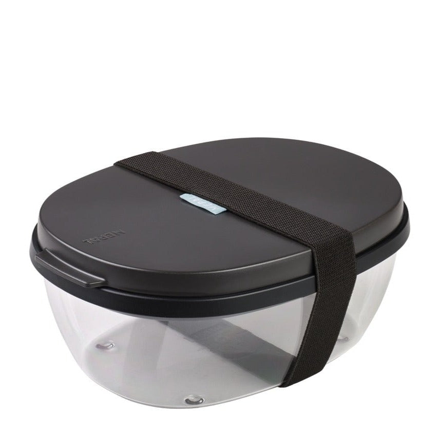 Ellipse Duo-Salad Box Lunch Boxes Mepal Black 