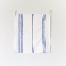 Load image into Gallery viewer, Aden Napkins, Natural / Blue - set of 4 Napkins + Rings Powered by People 
