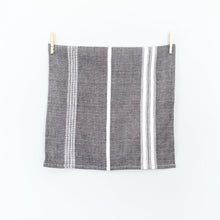 Load image into Gallery viewer, Aden Napkins, Grey / Natural - set of 4 Napkins + Rings Powered by People 
