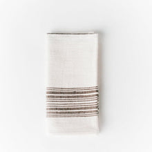 Load image into Gallery viewer, Aden Napkins, Natural / Grey - set of 4 Napkins + Rings Powered by People 
