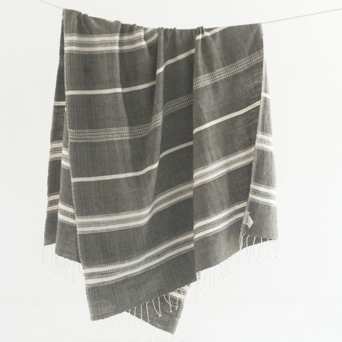 Aden Throw - Grey / Natural Throws Powered by People 