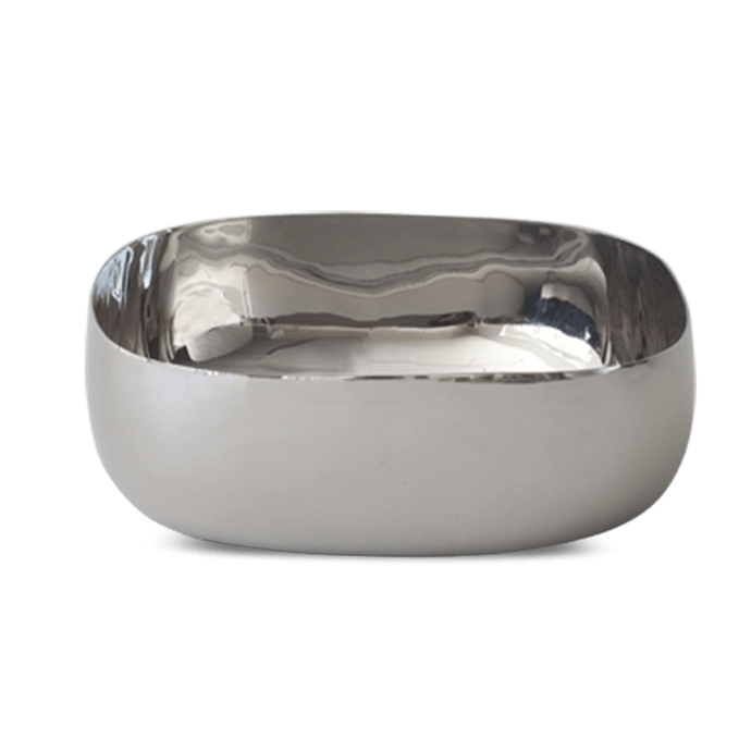 Cuadrado Extra Large Bowl in Stainless Steel Serving Trays Tina Frey Designs 