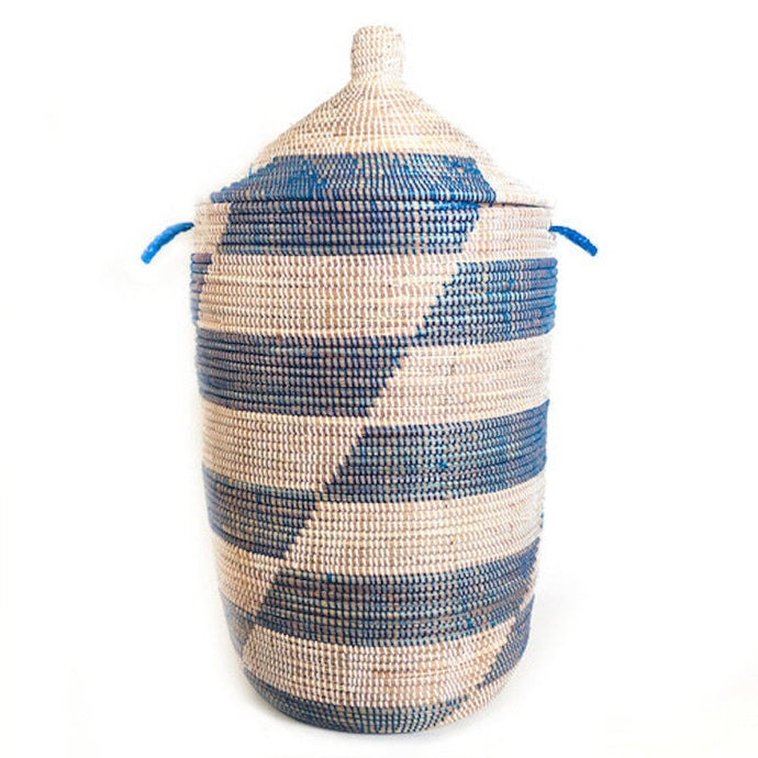 Large Storage Basket - Blue Stripe Storage Baskets Powered by People 