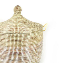 Load image into Gallery viewer, Medium Two-Tone Basket - Natural + White Storage Baskets Powered by People 
