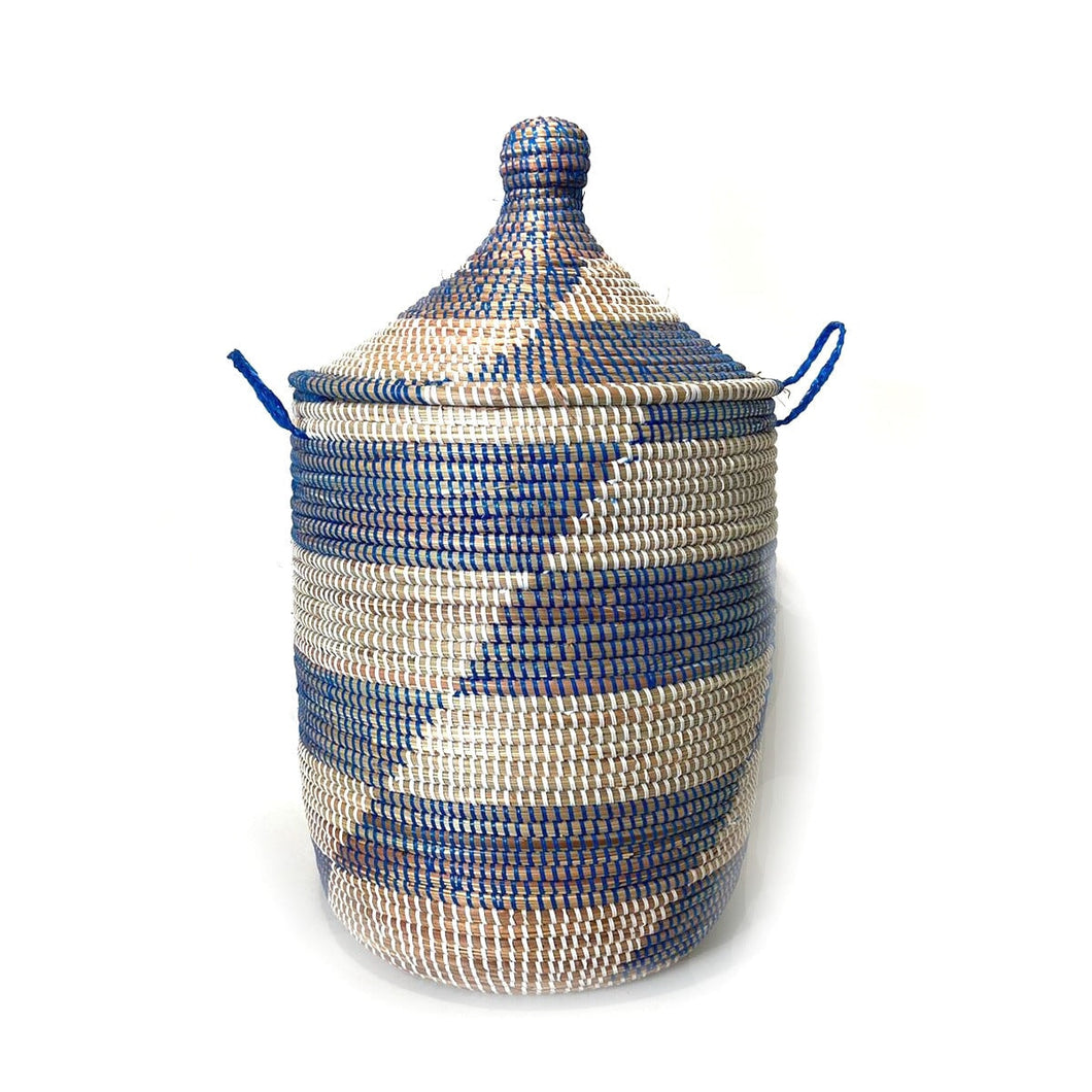 Medium Storage Basket - Blue Stripe Storage Baskets Powered by People 