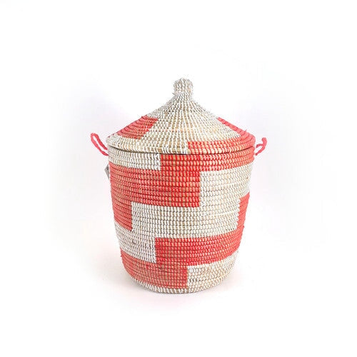 Medium Storage Basket - Red Stripe Storage Baskets Powered by People 