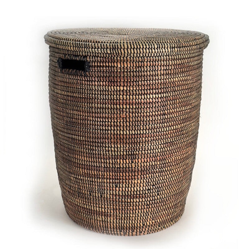 Black Flat Lid Basket - Large Storage Baskets Powered by People 