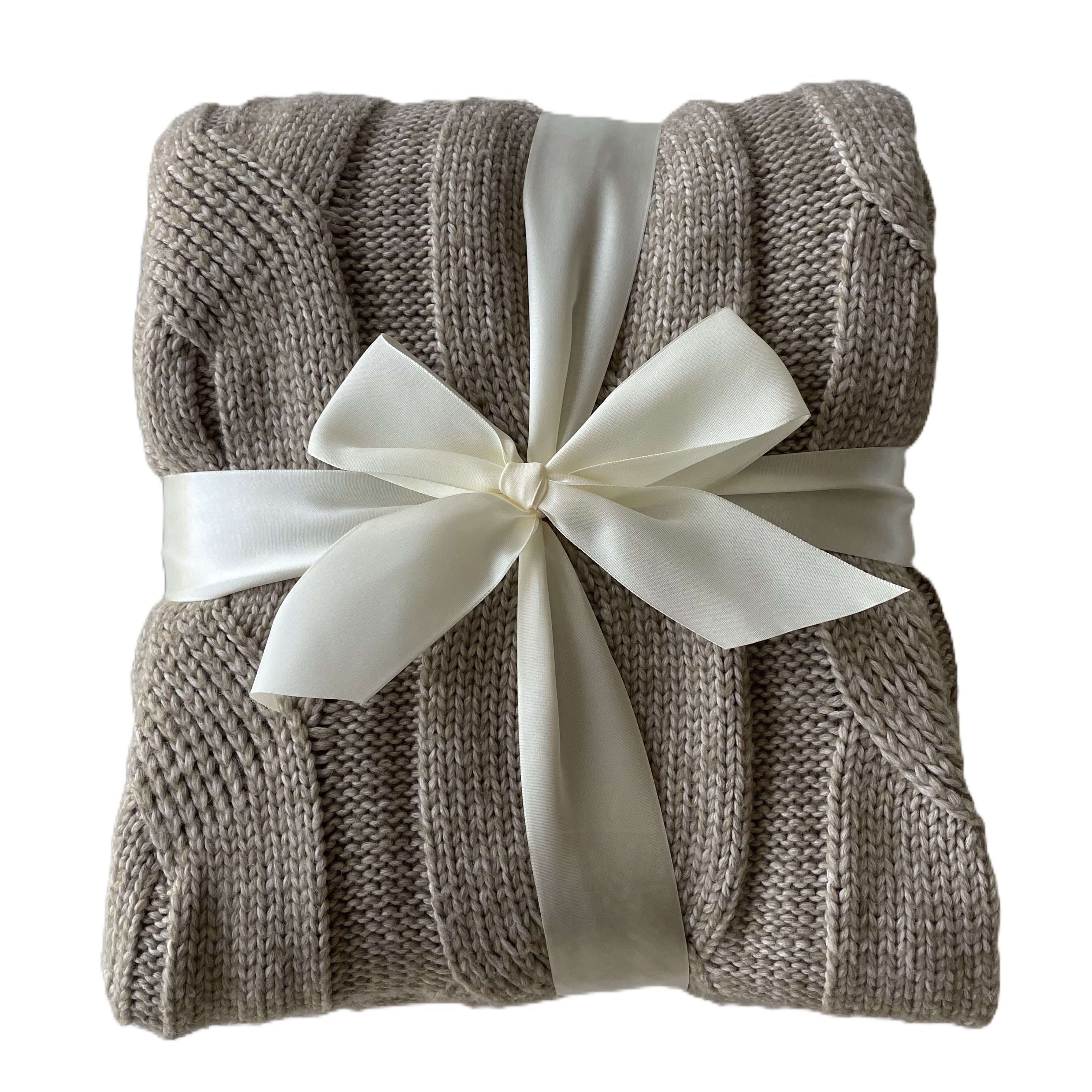 Luxury Faux Cashmere Throw Throw Blankets Ohio Made Sand 