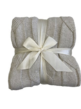 Load image into Gallery viewer, Luxury Faux Cashmere Throw Throw Blankets Ohio Made Sesame 
