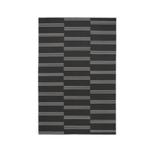 Load image into Gallery viewer, Stripes Area Rugs Nordic Knots Black 6&#39; X 9&#39; 
