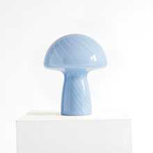 Load image into Gallery viewer, Glass Mushroom Table Lamp, Petite Close Top, Blue lighting Humber 
