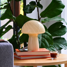 Load image into Gallery viewer, Glass Mushroom Table Lamp, Petite Close Top, Butter lighting Humber 
