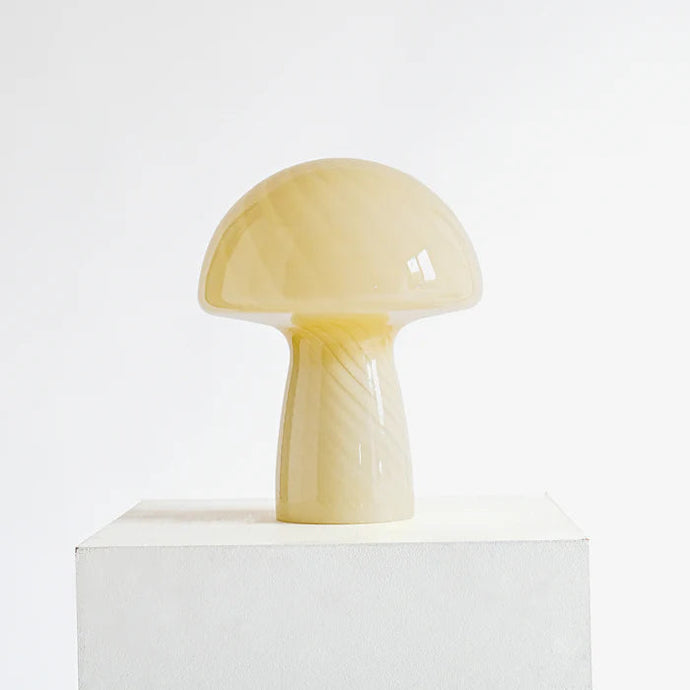 Glass Mushroom Table Lamp, Petite Close Top, Butter Table & Desk Lamps Humber 