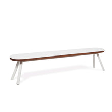 Load image into Gallery viewer, You and Me Cushion Outdoor Benches RS Barcelona White 87&quot; 
