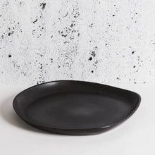 Load image into Gallery viewer, Stoneware Round Serving Platter Platters Powered by People Matte Black 
