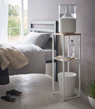 Load image into Gallery viewer, Tower Two-Tier Display &amp; Storage Shelf (31.5&quot; H) - Steel + Wood End + Side Tables Yamazaki Home 
