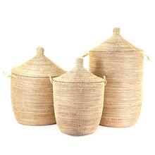 Load image into Gallery viewer, Dou Lid Storage Basket Monochrome Natural - Medium Storage Baskets Powered by People 
