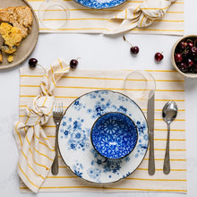 Load image into Gallery viewer, Block Print Stripe Placemat Set Table Linens Anchal Project 
