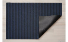 Load image into Gallery viewer, Breton Stripe Shag Mat Area Rugs Chilewich Blueberry 18&quot;x28&quot; 
