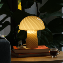 Load image into Gallery viewer, Glass Mushroom Table Lamp, Petite Close Top, Butter lighting Humber 
