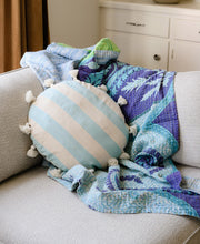 Load image into Gallery viewer, Cabana Stripe Tassel Throw Pillow Pillows Anchal Project 
