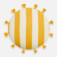 Load image into Gallery viewer, Cabana Stripe Tassel Throw Pillow Pillows Anchal Project Mustard 
