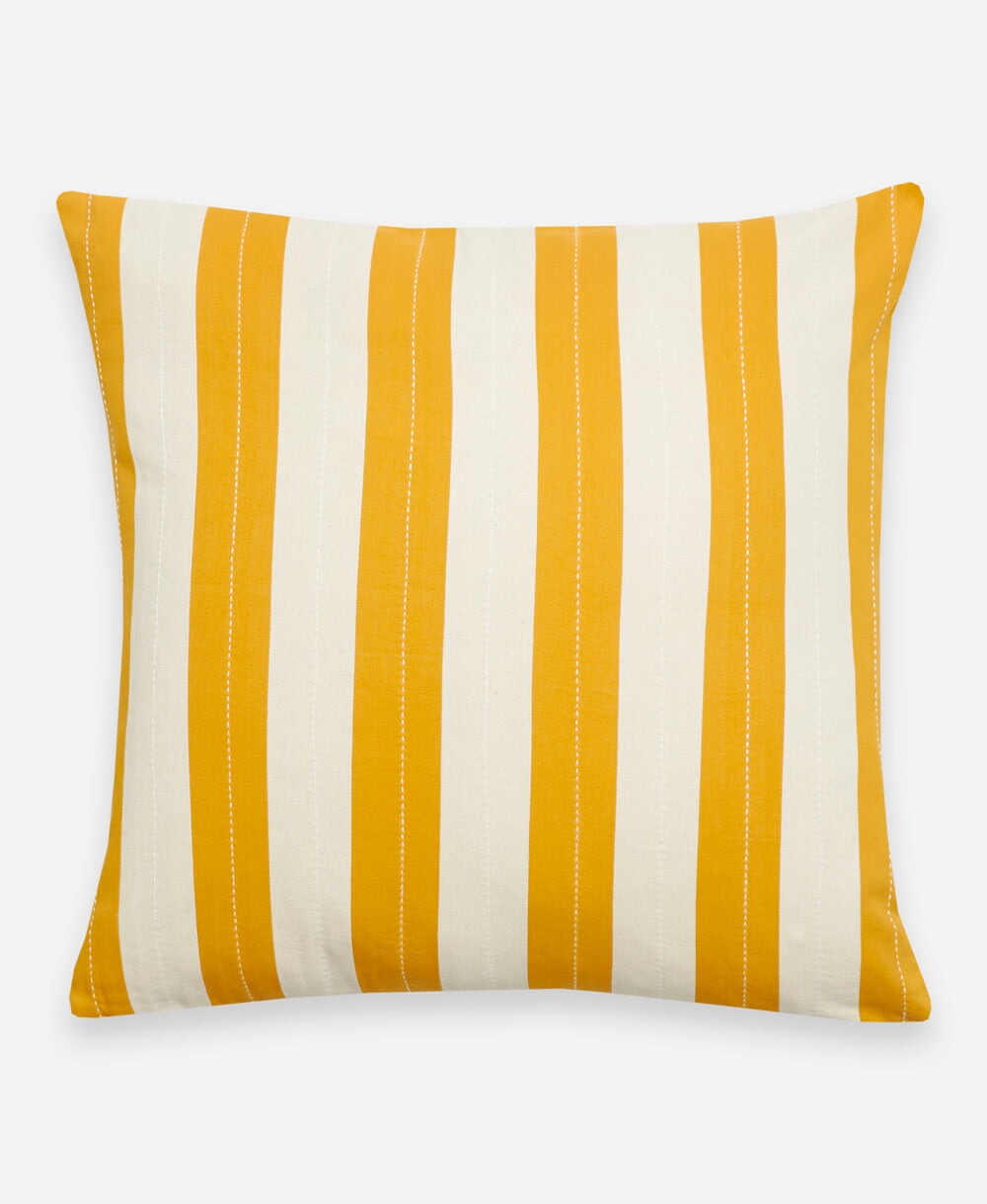 Cabana Stripe Throw Pillow Pillows Anchal Project Mustard 