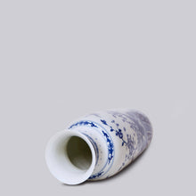 Load image into Gallery viewer, Bird and Flower Blue and White Porcelain Mallet Vase Vases Cobalt Guild 
