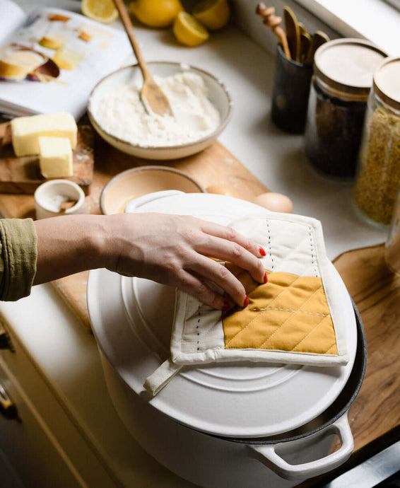 Quilted Patchwork Pot Holder Table Linens Anchal Project 