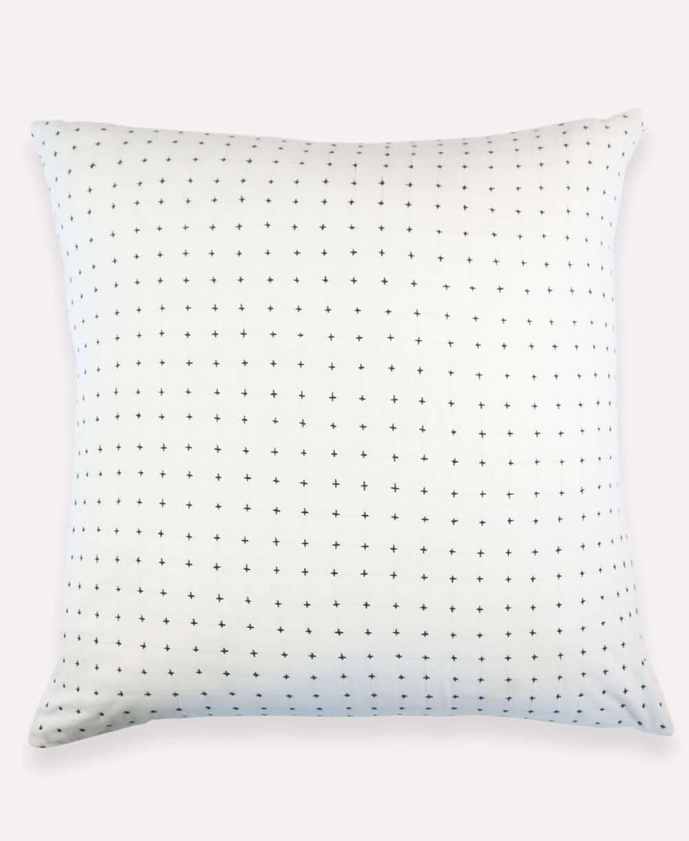 Cross-Stitch Euro Sham Pillows Anchal Project Bone 