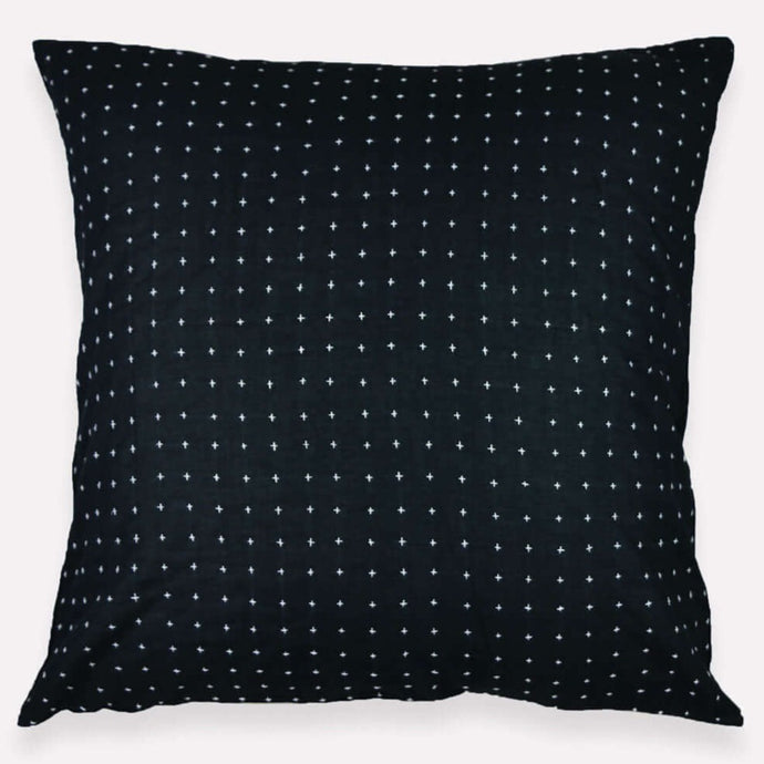 Cross-Stitch Euro Sham Pillows Anchal Project Charcoal 