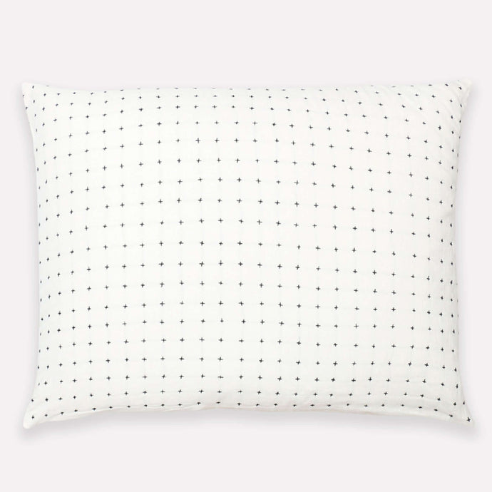 Cross-Stitch Standard Sham - Bone Pillows Anchal Project 