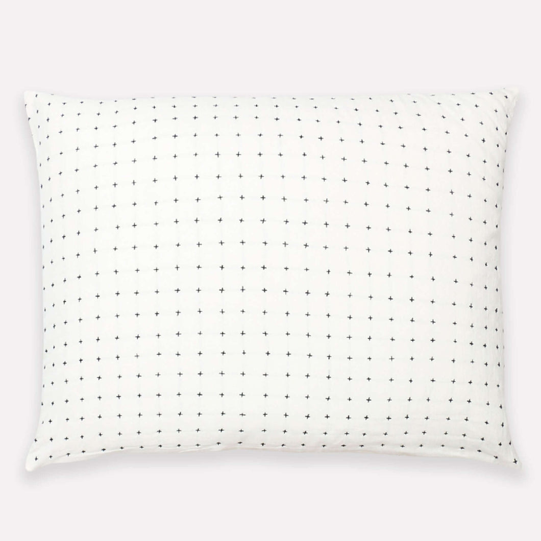 Cross-Stitch Standard Sham - Bone Pillows Anchal Project 