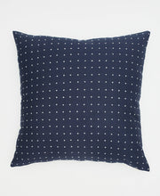 Load image into Gallery viewer, Cross-Stitch Throw Pillow Pillows Anchal Project Navy 
