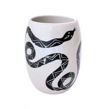 Load image into Gallery viewer, Snake Wine Cup, Serpentine Moon Mugs Demetria Chappo Blue Moon 
