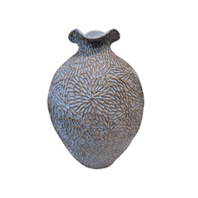 Load image into Gallery viewer, Seed Pod Delphinium Vessel, Coastal Wave Rim Vases Demetria Chappo 

