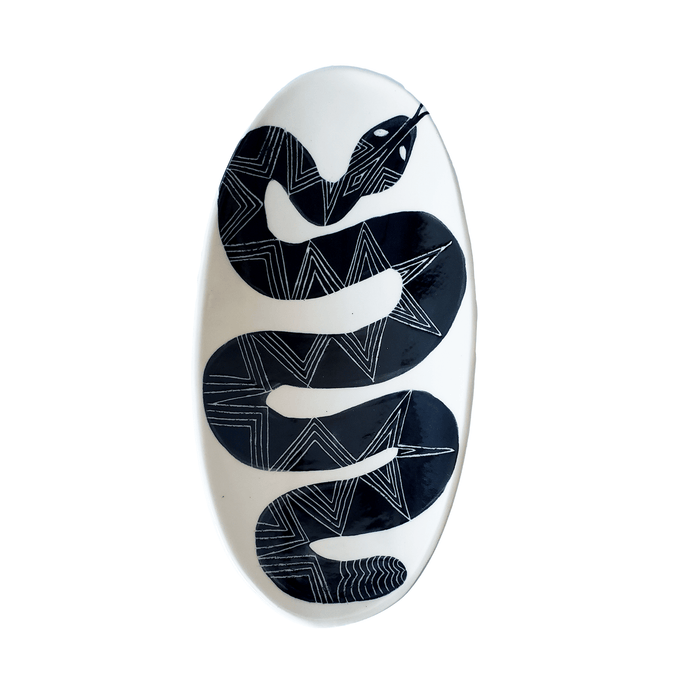 Snake Ellipse Serving Bowl / Wall Hanging, Onyx Serving Platters Demetria Chappo Sunburst Serpentine 