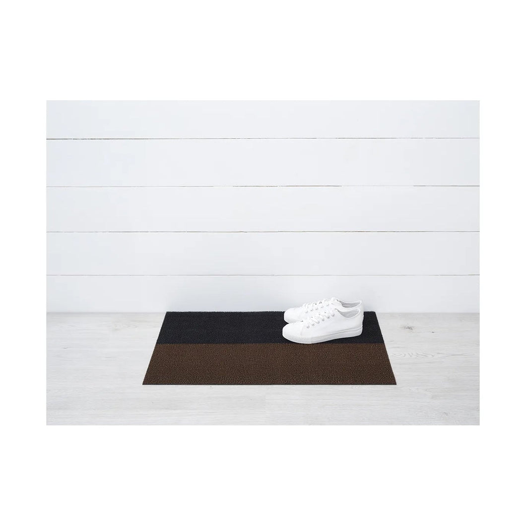 Duo Stripe Shag Mat Area Rugs Chilewich Mocha 24