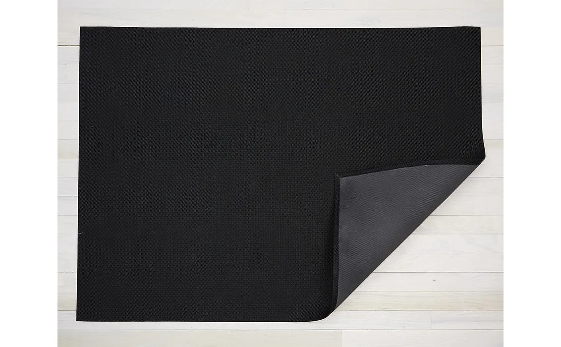 Mini Basketweave Rug Area Rugs Chilewich Black 23"x36" 