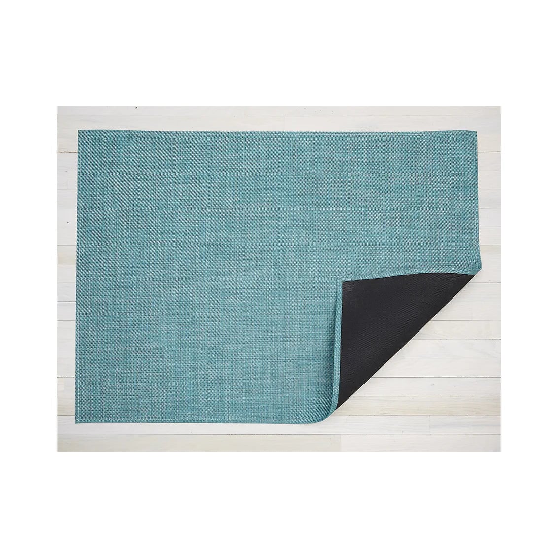 Mini Basketweave Rug Area Rugs Chilewich Turquoise 23"x36" 