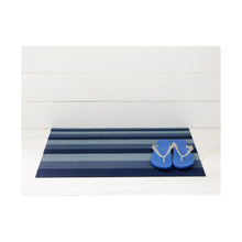 Load image into Gallery viewer, Bounce Stripe Shag Mat Area Rugs Chilewich Storm 18&quot;x28&quot; 
