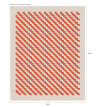 Load image into Gallery viewer, Girard Steps Rug Area Rugs Maharam Ivory/Crimson 6&#39; x 9&#39; 
