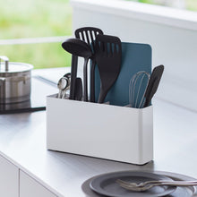 Load image into Gallery viewer, Tower Utensil &amp; Thin Cutting Board Holder - Steel Utensil Holder Yamazaki Home 
