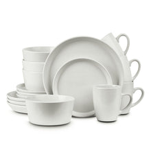 Load image into Gallery viewer, Albie Stoneware Dinnerware Set Dinnerware Sets Stone + Lain White 4 Place Settings 
