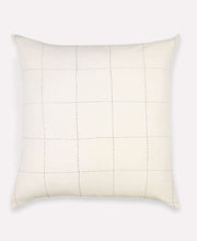 Load image into Gallery viewer, Grid-Stitch Throw Pillow Pillows Anchal Project Bone 
